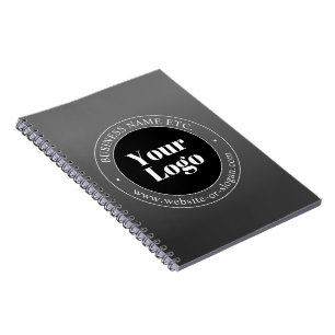 Your Business Logo or Design & Editable Text Notebook