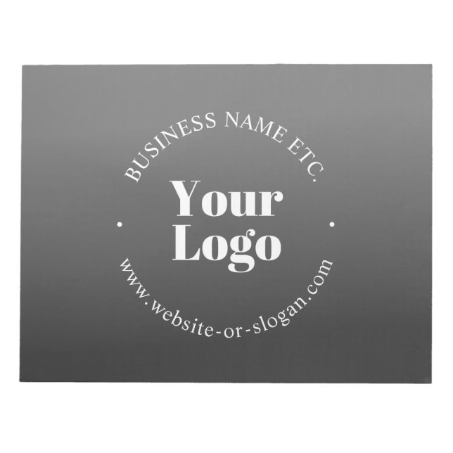 Your Business Logo or Design & Editable Text Notepad (Front)