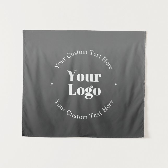 Your Business Logo or Design & Editable Text Tapestry (Front (Horizontal))