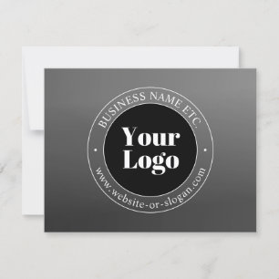 Your Business Logo or Design & Editable Text Thank You Card