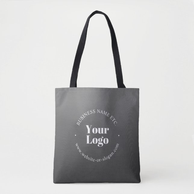 Your Business Logo or Design & Editable Text Tote Bag (Front)