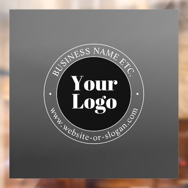 Your Business Logo or Design & Editable Text Window Cling (Sheet 2)