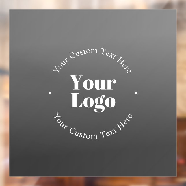 Your Business Logo or Design & Editable Text Window Cling (Sheet 2)