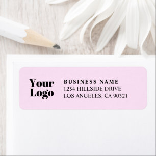 Your Business Logo or Image Pink Return Address