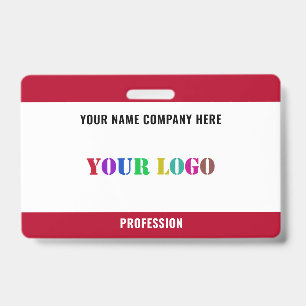Your Business Logo or Photo Name Badges Template