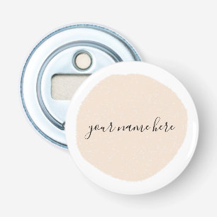 Your Business Logo Pink Brushstroke Bottle Opener