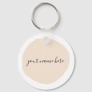 Your Business Logo Pink Brushstroke  Keychain