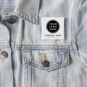 Your Business Logo Promotional Business Company 2 Inch Square Button