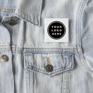 Your Business Logo Promotional Business Company 2 Inch Square Button