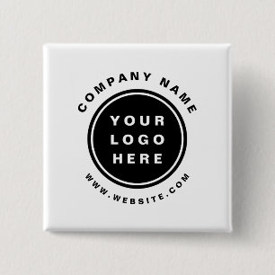 Your Business Logo Promotional Business Company 2 Inch Square Button
