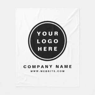 Your Business Logo Promotional Business Company Fleece Blanket
