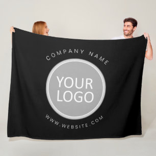 Your Business Logo Promotional Business Company Fleece Blanket