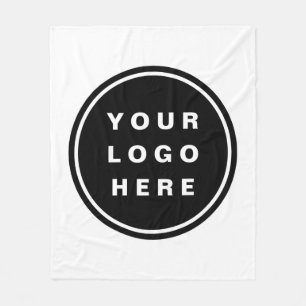 Your Business Logo Promotional Business Company Fleece Blanket