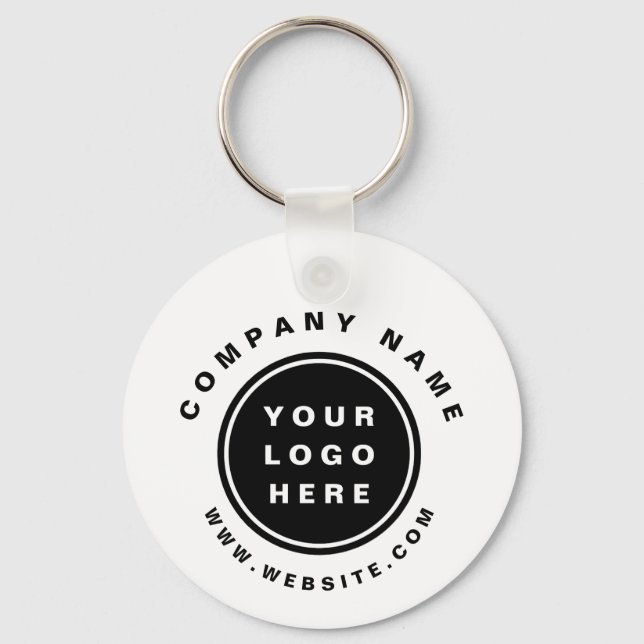 Your Business Logo Promotional Business Company Keychain (Front)