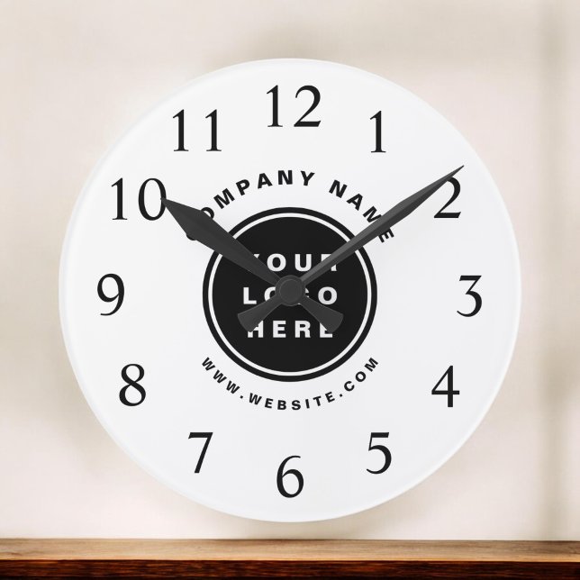 Your Business Logo Promotional Business Company Large Clock (Creator Uploaded)