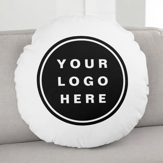 Your Business Logo Promotional Business Company Round Pillow (Creator Uploaded)