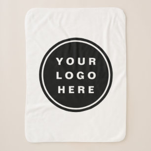 Your Business Logo Promotional Business Company Sherpa Blanket