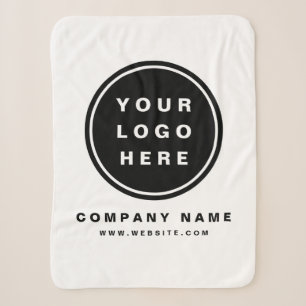 Your Business Logo Promotional Business Company Sherpa Blanket