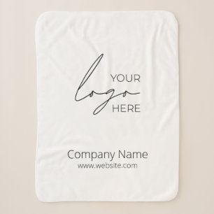 Your Business Logo Promotional Business Company Sherpa Blanket