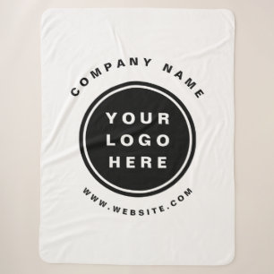 Your Business Logo Promotional Business Company Sherpa Blanket