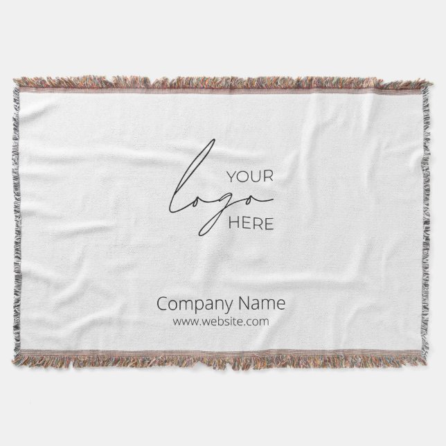 Your Business Logo Promotional Business Company Throw Blanket (Front)