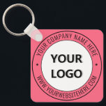 Your Business Logo Promotional Keychain Template<br><div class="desc">Custom Colours and Fonts - Design Your Own Personalized Keychain with Your Company Logo and Name Website or Custom Text Promotional Business or Modern Personal Keychains Gift - Make Unique Your Own Design - Add Your Logo - Image - Photo or QR Code / and Name - Company / Website...</div>