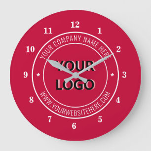 Your Business Logo Promotional Personalized Office Large Clock