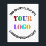 Your Business Logo Promotional Social Media Flyer<br><div class="desc">Custom Fonts and Colours - Design Your Own Personalized Flyer with Company Logo Social Media Name logan Professional Design Business Promotional Flyiers Gift - Add Your Logo - Image - Photo or QR Code / Business Slogan - Tagline - Name - Company / Social Media Handle - Website - Email...</div>