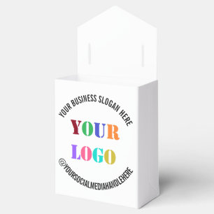 Your Business Logo Promotional Social Media Name Favor Box