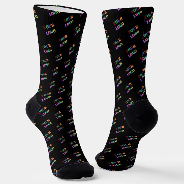 Your Business Logo Promotional Socks Choose Colour (Angled)