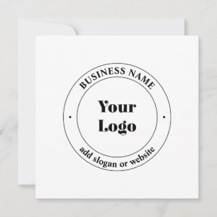 Your Business Logo & Promotional Text   White Card
