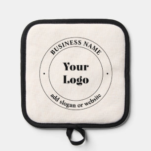 Your Business Logo & Promotional Text White Pot Holder