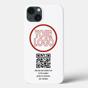 Your Business Logo QR Code and Text iPhone 13 Case