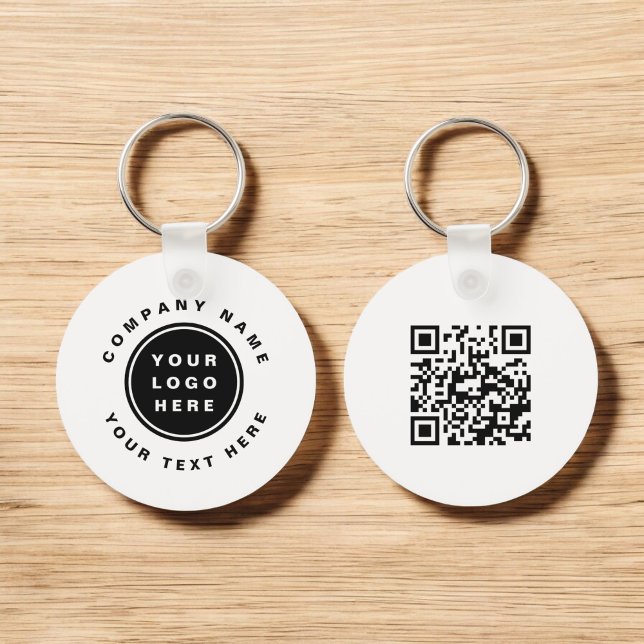 Your Business Logo QR Code Business Company Keychain (Creator Uploaded)