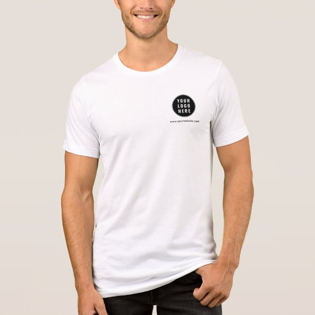Your Business Logo Simple Employees Custom Tri-Blend Shirt (Front)