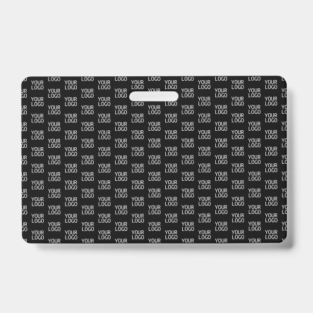 Your Business Logo | Stylish Half Step Pattern Badge (Front)
