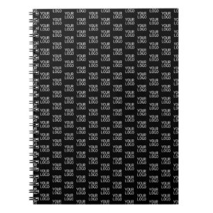 Your Business Logo Stylish Half Step Pattern Notebook