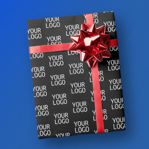 Your Business Logo   Stylish Half Step Pattern Wrapping Paper