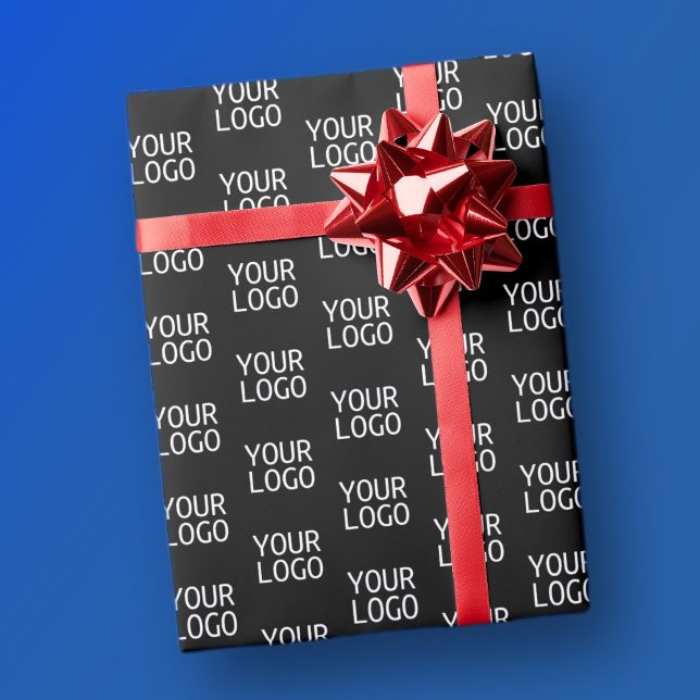 Your Business Logo | Stylish Half Step Pattern Wrapping Paper (Creator Uploaded)