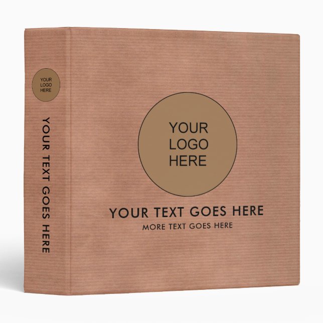 Your Business Logo Text Here Template Rustic Craft Binder (Front/Spine)