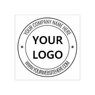 Your Business Logo Text Personalized Rubber Stamp