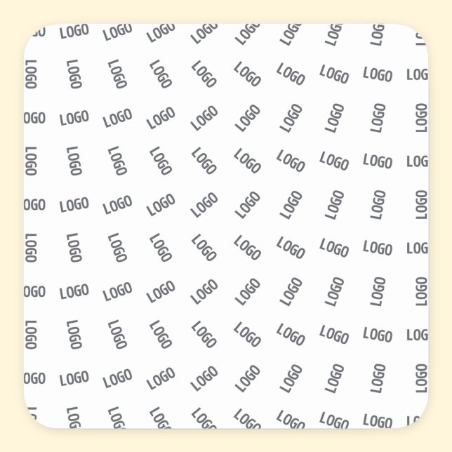 Your Business Logo | Unique Logo Pattern Design  Square Sticker (Creator Uploaded)