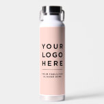 Your Business Logo Website Custom Water Bottle<br><div class="desc">Your Business Logo Website or slogan Custom cute blush pink feminine stylish Water Bottle. A simple modern design in girly colours,  for a stylish and professional look. Any colour,  any font,  no minimum.</div>