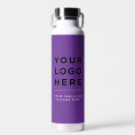 Your Business Logo Website Custom Water Bottle<br><div class="desc">Your Business Logo Website or slogan Custom Water Bottle. A simple modern design in purple and white, for a stylish and professional look. Any color, any font, no minimum.</div>