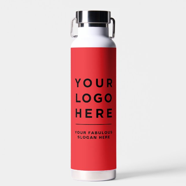 Your Business Logo Website Custom Water Bottle (Front)