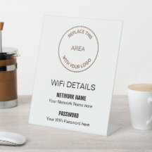 Your Business Logo Wifi Details for Guests