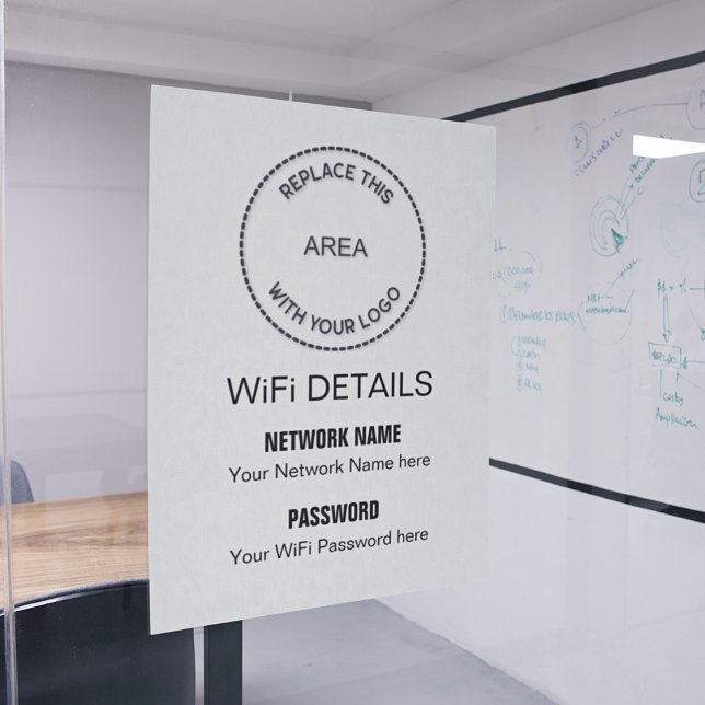Your Business Logo Wifi Details for Visitors Poster (Creator Uploaded)