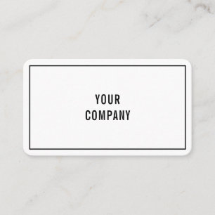 Your Business Name Address Simple Personalized Business Card