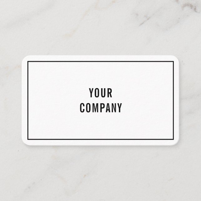 Your Business Name Address Simple Personalized Card (Front)