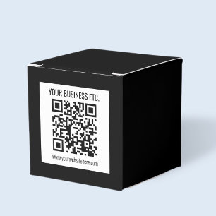 Your Business Name & Editable QR Code Favor Box